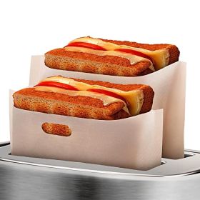 12Pcs Non Stick Toaster Bags Reusable 6.7 x7.5 inch Grilled Cheese Bags Heat Resistant & Easy to Clean Mess Free Toasting Sandwiches Panini & Mor 12Pcs Non Stick Toaster Bags Reusable 6.7 x7.5 inch Grilled Cheese Bags Heat Resistant & Easy to Clean Mess Free Toasting Sandwiches Panini & Mor